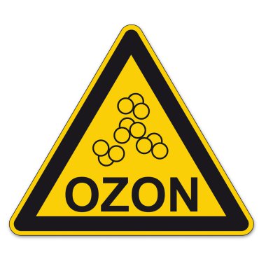 Safety sign triangle warning triangle sign BGV unit vector pictogram icon ozone layer generated clipart