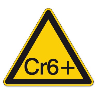 Safety signs warning triangle sign vector pictogram BGV A8 Icon Hexavalent Chromium clipart