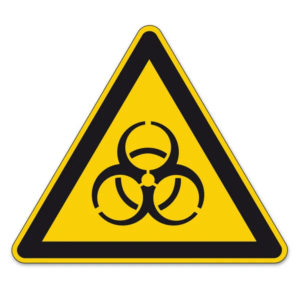 Veiligheidssignalering waarschuwing teken vector pictogram pictogram biohazard virussen bacteriën ziekte — Stockvector