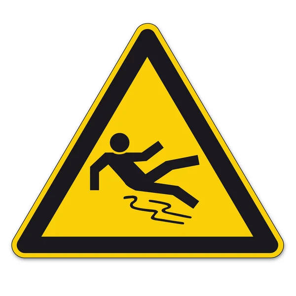 警告三角标志的安全标志矢量象形图图标 bgv 清洁光滑滑 — 图库矢量图片