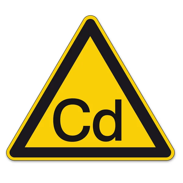 Bezpečnostní značky varování varování triangle trojúhelník vektorové piktogram doprovodný zpěv a8 ikonu kadmia — Stockový vektor