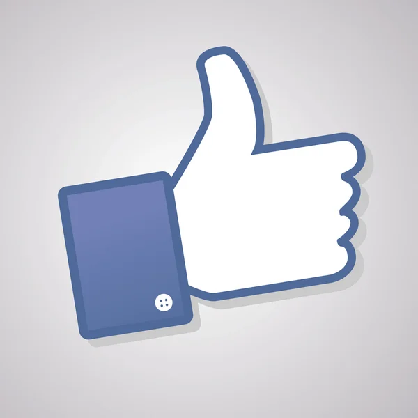 Gesichtssymbol Hand Ich mag Fanpage Social Voting Abneigung gegen Netzwerk Buch Ikone Community — Stockvektor