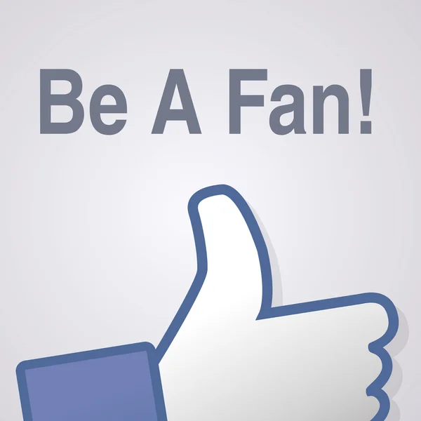 Face symbol hand i like fan fanpage social voting dislike network book be a fan — Stock Vector