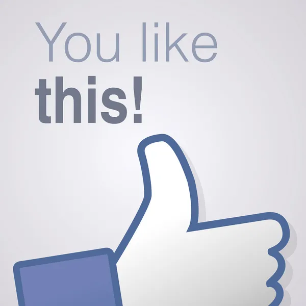 Face symbol hand I like fan fanpage social voting dislike network book Você gosta disso —  Vetores de Stock