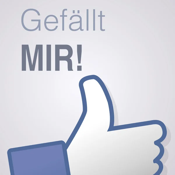 Face symbol hand I like fan fanpage social voting dislike network book GefmbH llt mir — Vettoriale Stock