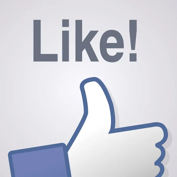 Face symbol hand I like fan fanpage social voting dislike network book icon community — Vettoriale Stock