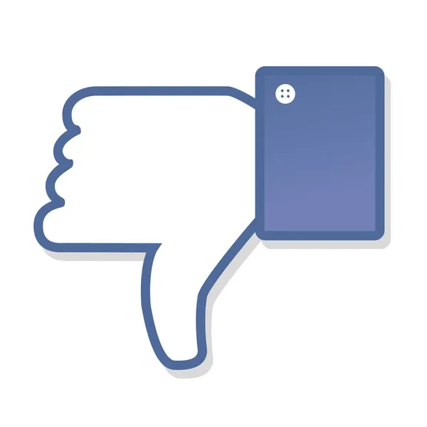 Face symbol hand I like fan fanpage social voting dislike network book icon community — Vettoriale Stock