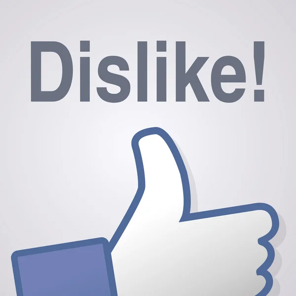 Cara símbolo mano me gusta fan fanpage voto social disgusta red libro icono comunidad — Vector de stock