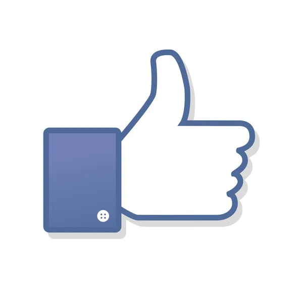 Face symbol hand i like fan fanpage social voting dislike network book icon community — Stock Vector