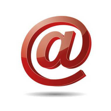 3d email e-mail senden post at mailbox support contact pictogram sign symbol message clipart