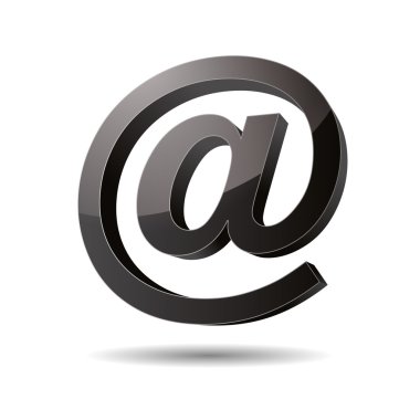 3d email e-mail senden post at mailbox support contact pictogram sign symbol message clipart