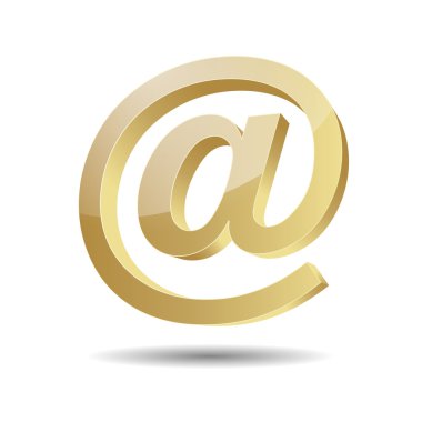 3d email e-mail senden post at mailbox support contact pictogram sign symbol message clipart