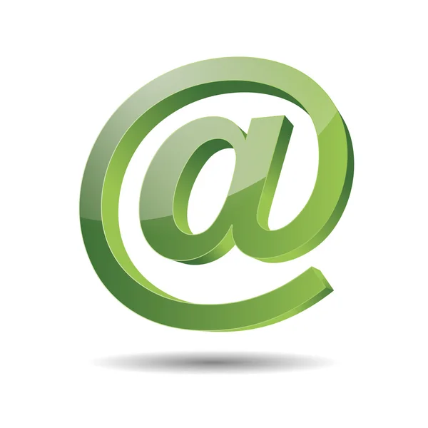 3D post senden e-mail e-mail skrzynki pocztowej obsługa piktogram kontakt znak symbolu wiadomość — Wektor stockowy