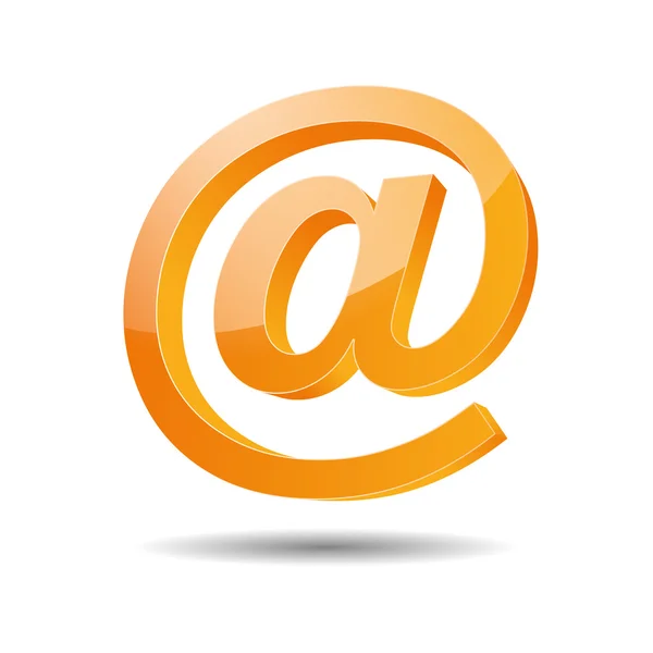 3D email e-mail senden post na poštovní schránky podporu kontaktní piktogram znaménko symbol zprávy — Stockový vektor