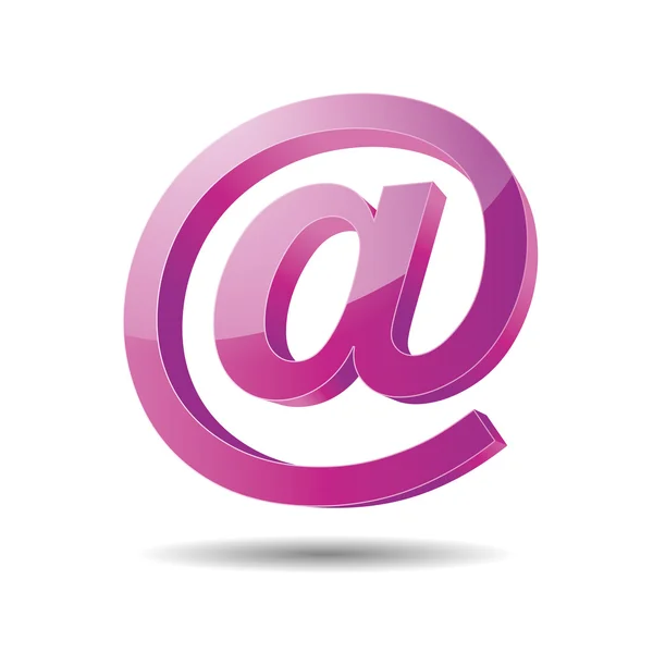 3D post senden e-mail e-mail skrzynki pocztowej obsługa piktogram kontakt znak symbolu wiadomość — Wektor stockowy