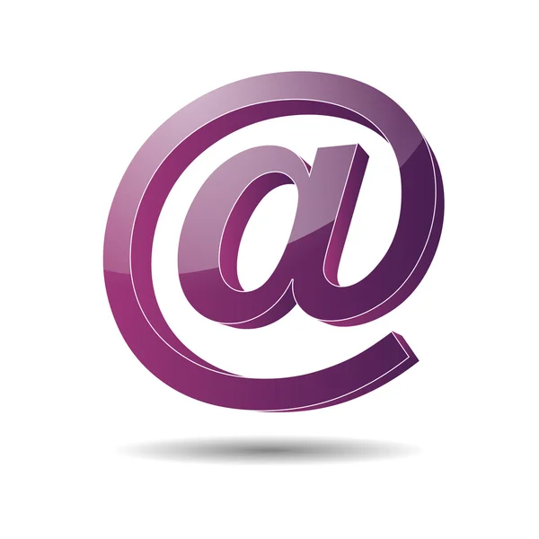 3D email e-mail senden inlägg på postlåda support kontakta piktogram tecken symbol meddelande — Stock vektor