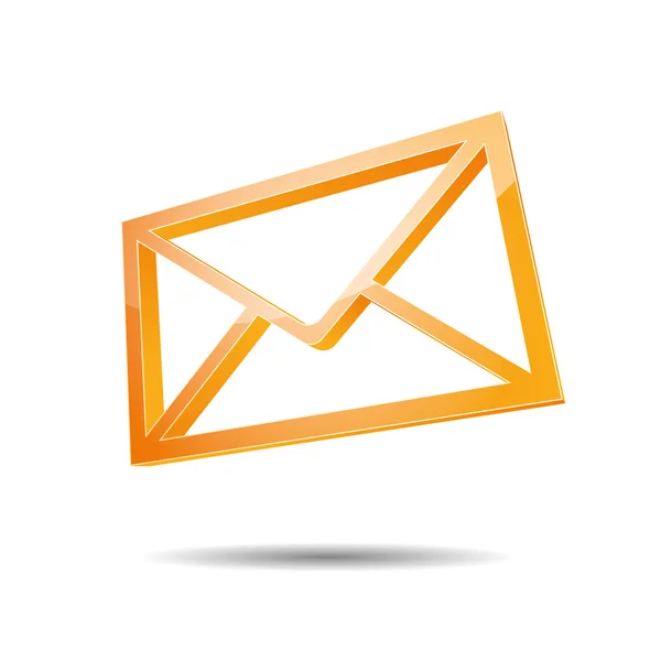 3D-E-Mail-E-Mail senden Post an Postfach Unterstützung Kontakt Piktogramm Zeichen Symbol Nachricht — Stockvektor