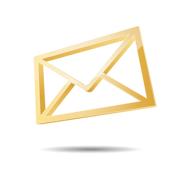 3D-E-Mail-E-Mail senden Post an Postfach Unterstützung Kontakt Piktogramm Zeichen Symbol Nachricht — Stockvektor