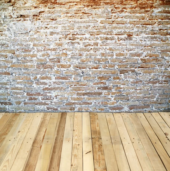 Oude bakstenen muur kamer — Stockfoto