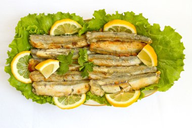 ızgara capelin, üstten görünüm