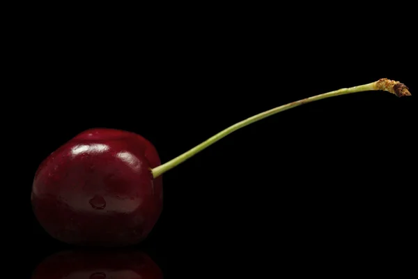Cherry isolato su sfondo nero — Foto Stock