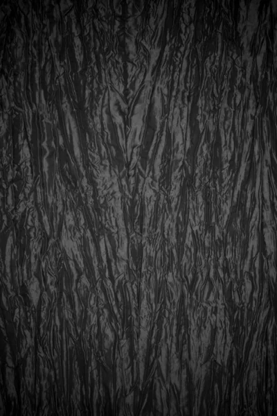 Black crumpled canvas background — Stock Photo, Image