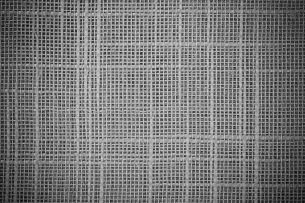 Zwart-wit raster patroon linnen achtergrond, — Stockfoto