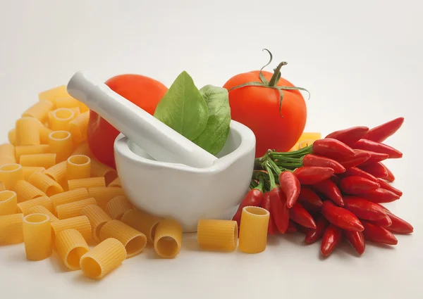 stock image Pasta with spicy chili