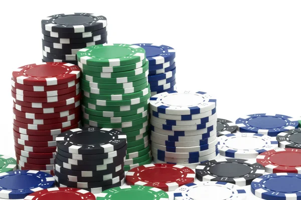 Некоторые покер жетоны — стоковое фото
