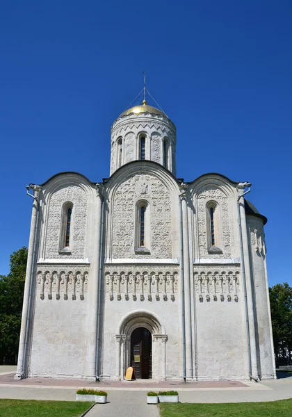 Vladimir, 1194-1197 yıl dmitrievsky Katedrali. Rusya'nın altın yüzük. — Stok fotoğraf