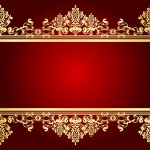 Vector gold and red royal frame Stock Vector by ©yuliaglam 30021463