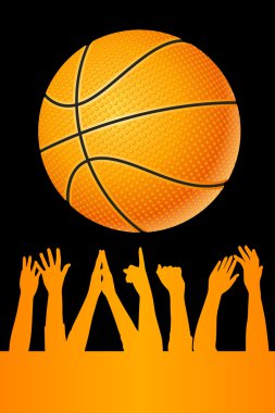 Vector basketball background clipart