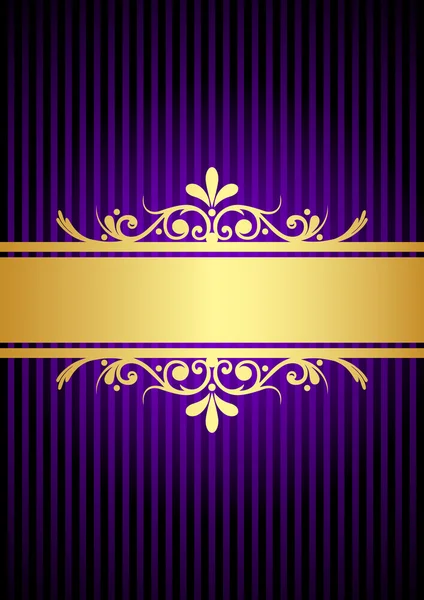 Silver vintage gold and purple background — Stock Vector