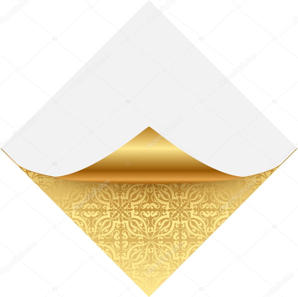 Gold ornate note paper