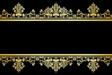 Vector black and gold background clipart