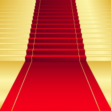 Vector background with red Carpet clipart