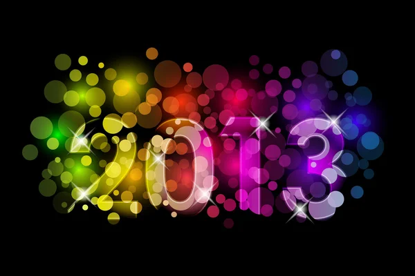 Vektör mutlu yeni yıl - 2013 renkli arka plan — Stok Vektör