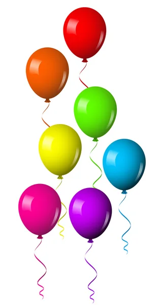Vektorové ilustrace barevné lesklé balónky — Stockový vektor