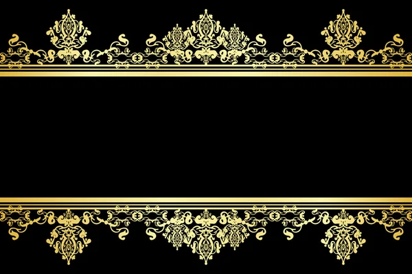 黒とゴールドのベクトルの背景 — ストックベクタ