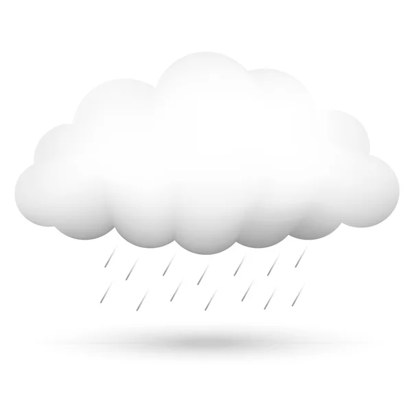 Векторная иллюстрация облаков и дождя — стоковый вектор