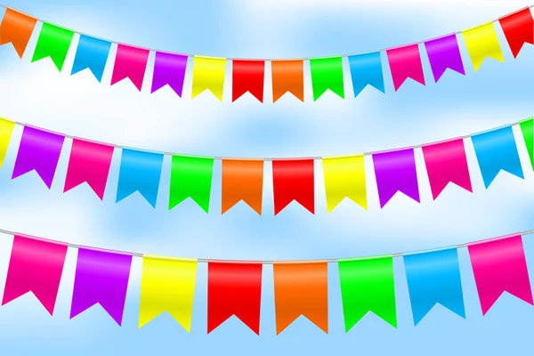 Vector - illustration of colorful bunting — Stock Vector