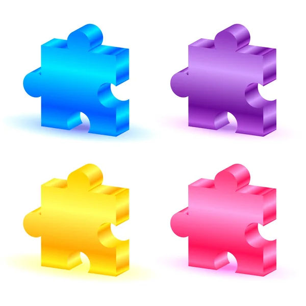 Renkli puzzle parçaları — Stok Vektör