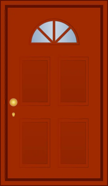 Vectorillustratie van bruin deur — Stockvector