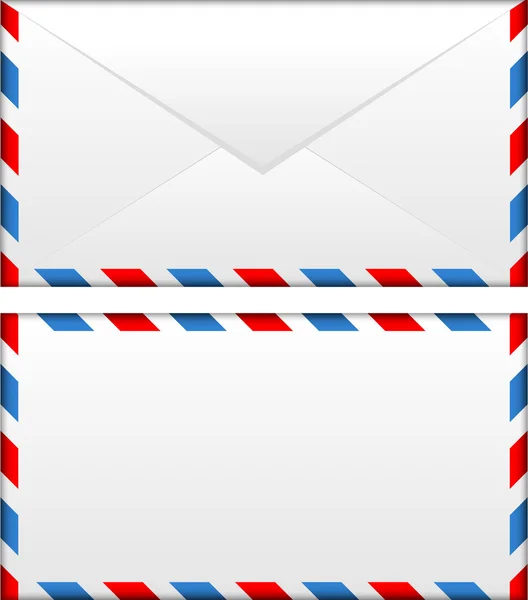 Vector illustration of airmail envelope — Stock Vector