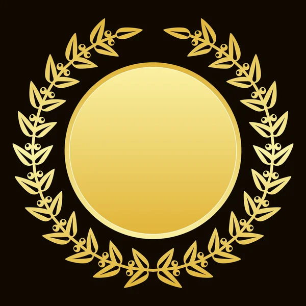 Vector background with gold laurels — Stock Vector