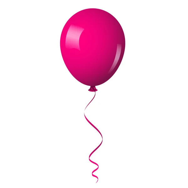 Vector illustration of pink shiny balloon — Stock Vector