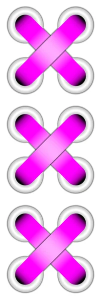 Ilustración vectorial de cordones rosados — Vector de stock