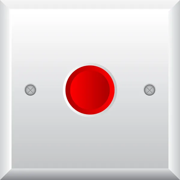 Vector illustration of red button — Stock Vector
