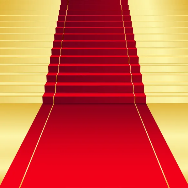 Fond vectoriel avec tapis rouge — Image vectorielle