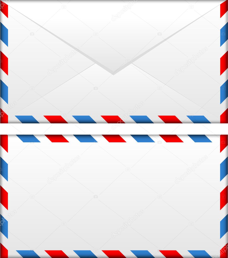 Vector illustration of airmail envelope